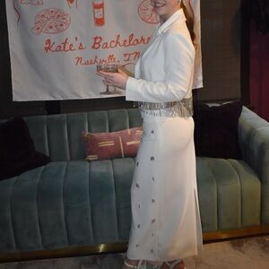 White Rhinestone Bachelorette Set